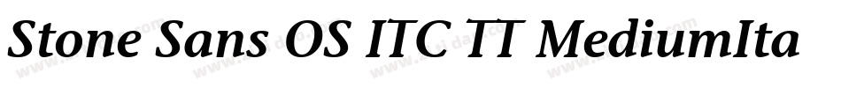 Stone Sans OS ITC TT MediumIta字体转换
